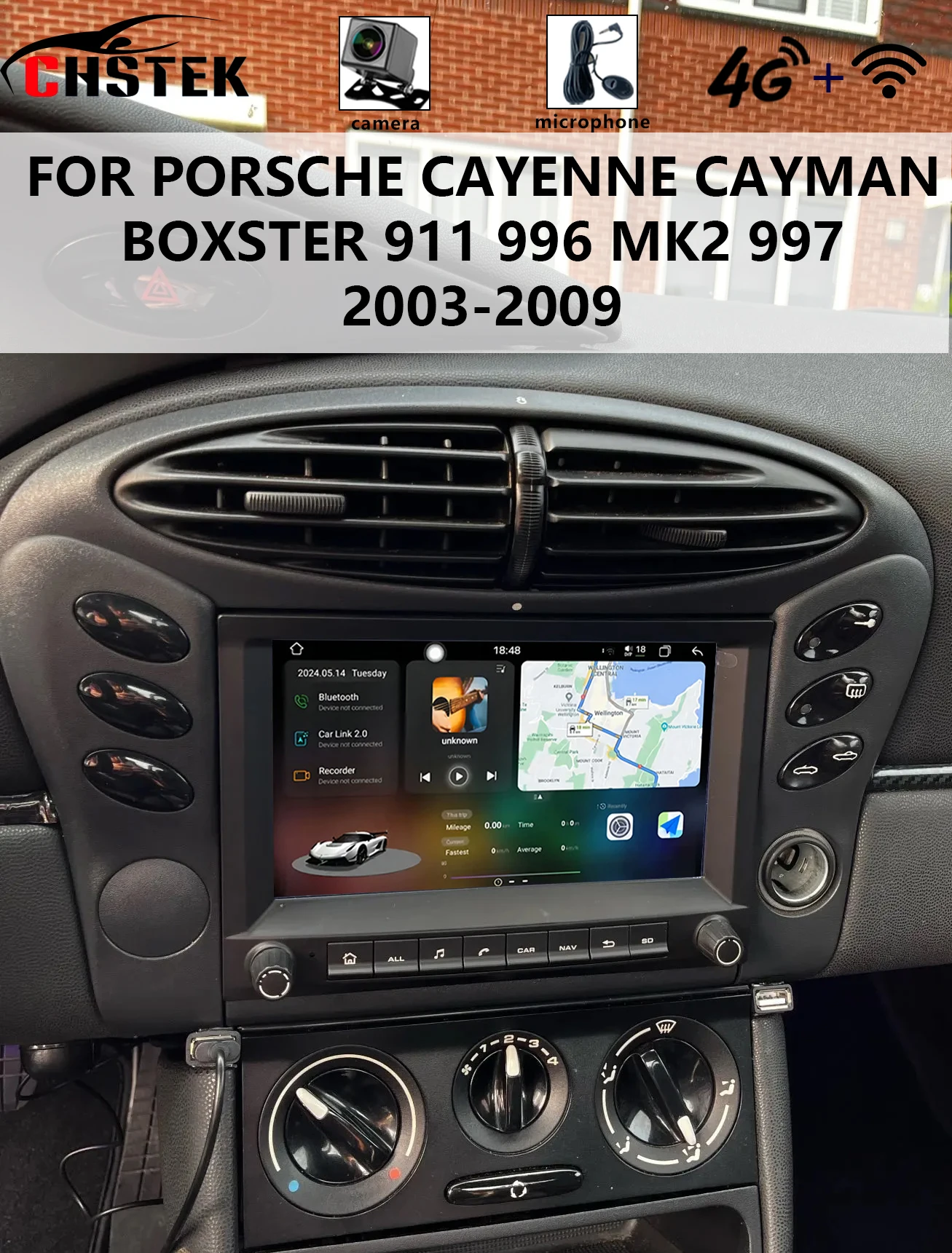 Car Radio CHSTEK For Porsche Cayman 911 Cayenne 996 Boxster 997 MK2 2003-2009 Bluetooth Navigation GPS Wireless Carplay WIFI 4G
Car Radio CHSTEK For Porsche Cayman 911 Cayenne 996 Boxster 997 MK2 2003-2009 Bluetooth Navigation GPS Wireless Carplay WIFI 4G