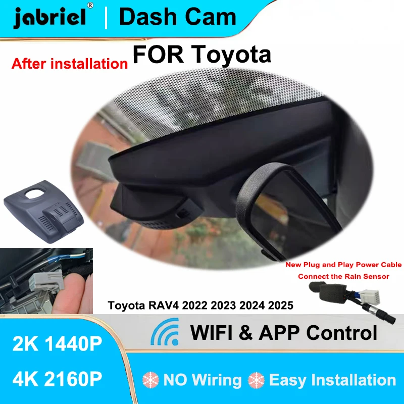 Jabriel Dash Cam Front Rear Camera DVR 2K 4K 2160P Wifi Plug and Play Video Recorder For Toyota RAV4 2022 2023 2024 2025 DashCam
Jabriel Dash Cam Front Rear Camera DVR 2K 4K 2160P Wifi Plug and Play Video Recorder For Toyota RAV4 2022 2023 2024 2025 DashCam