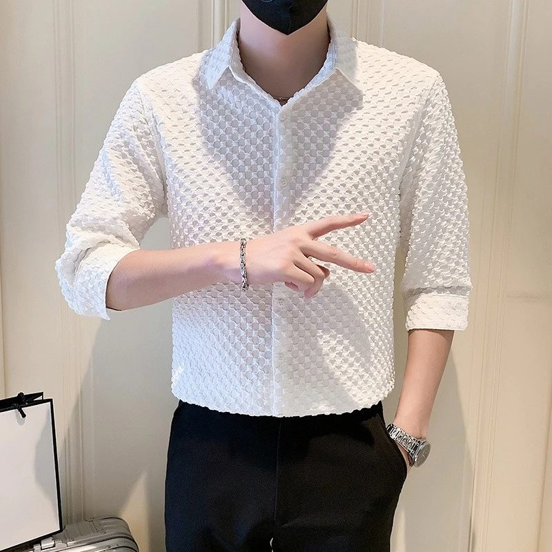 Trendy Men's Shirt for Summer Loose Fit Breathable Half Sleeve Casual Top Handsome Hair Stylist Inspired Streetwear
Trendy Men's Shirt for Summer Loose Fit Breathable Half Sleeve Casual Top Handsome Hair Stylist Inspired Streetwear