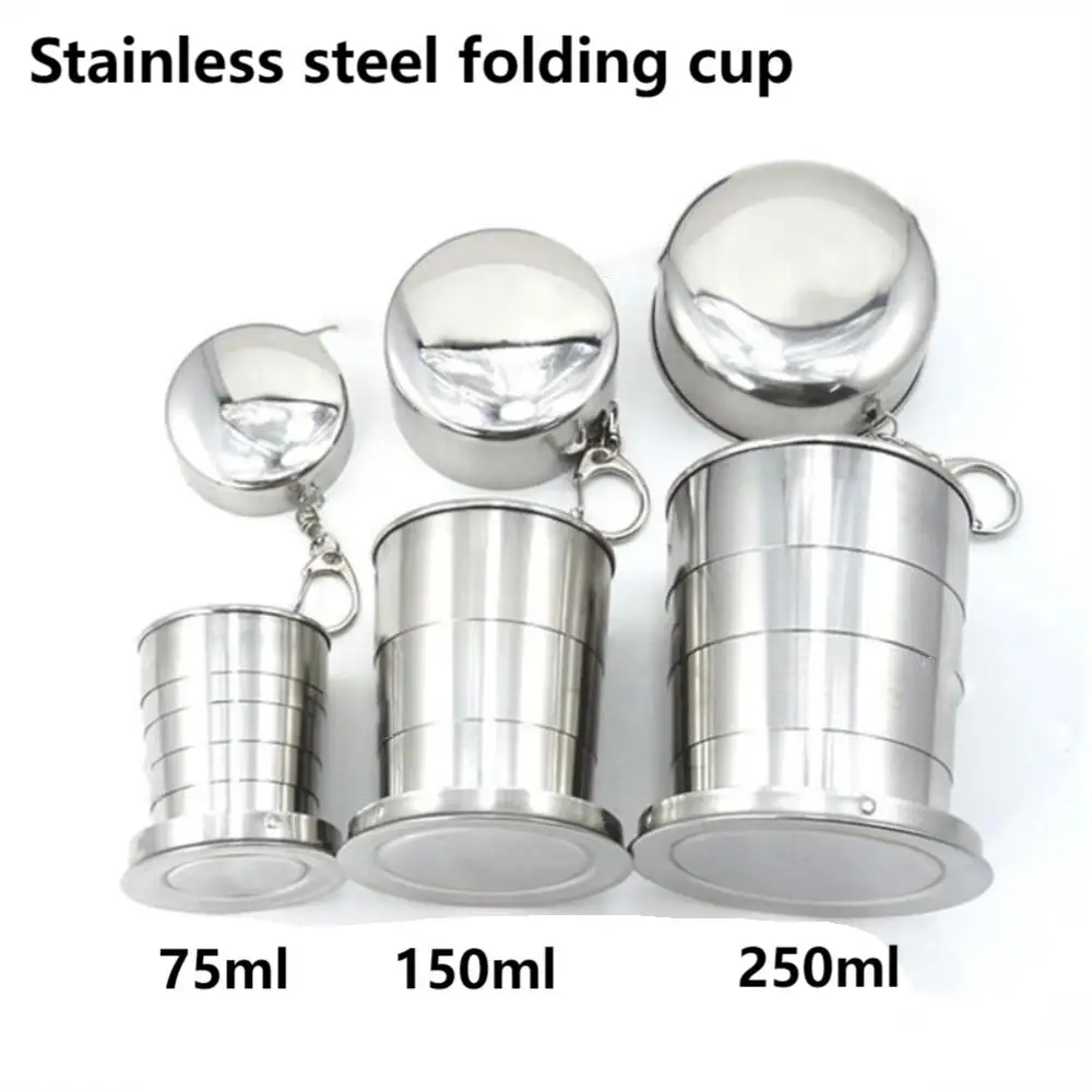 304Stainless Steel Telescopic Folding Cup Mini Compressed Cup Portable Travel Wash Cup for Camping Outdoor Lightweight Durable
304Stainless Steel Telescopic Folding Cup Mini Compressed Cup Portable Travel Wash Cup for Camping Outdoor Lightweight Durable