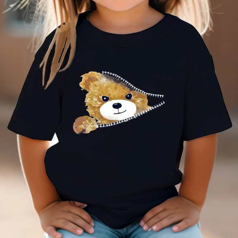 T-shirts Kids Cute Cartoon Bear Print Clothing Animal Bear Cute Short Sleeve Summer Tee Boys Girls Graphic Fashion Bear Tshirt
T-shirts Kids Cute Cartoon Bear Print Clothing Animal Bear Cute Short Sleeve Summer Tee Boys Girls Graphic Fashion Bear Tshirt