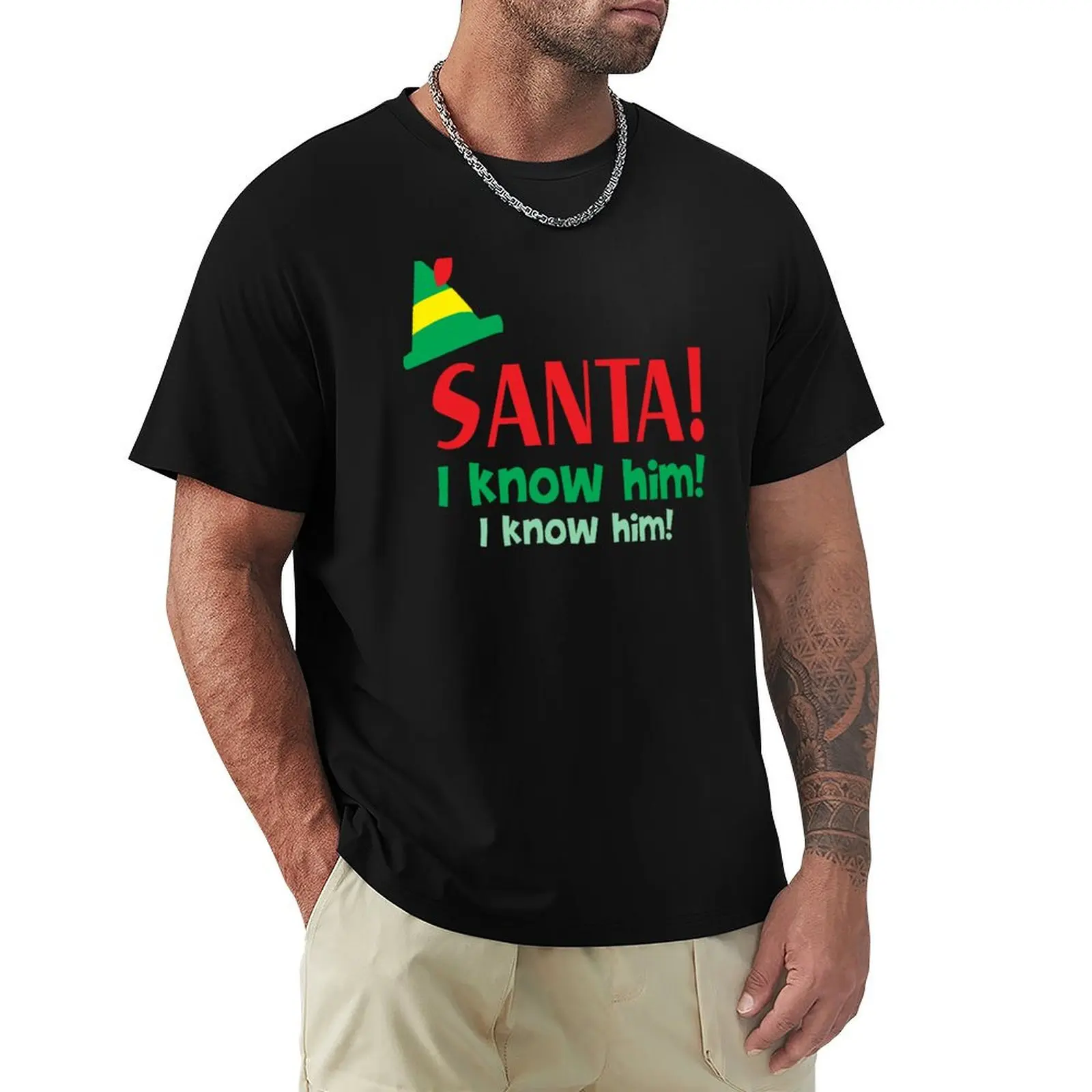 Santa! I Know him! T-Shirt Festival Casual Short Sleeve
Santa! I Know him! T-Shirt Festival Casual Short Sleeve