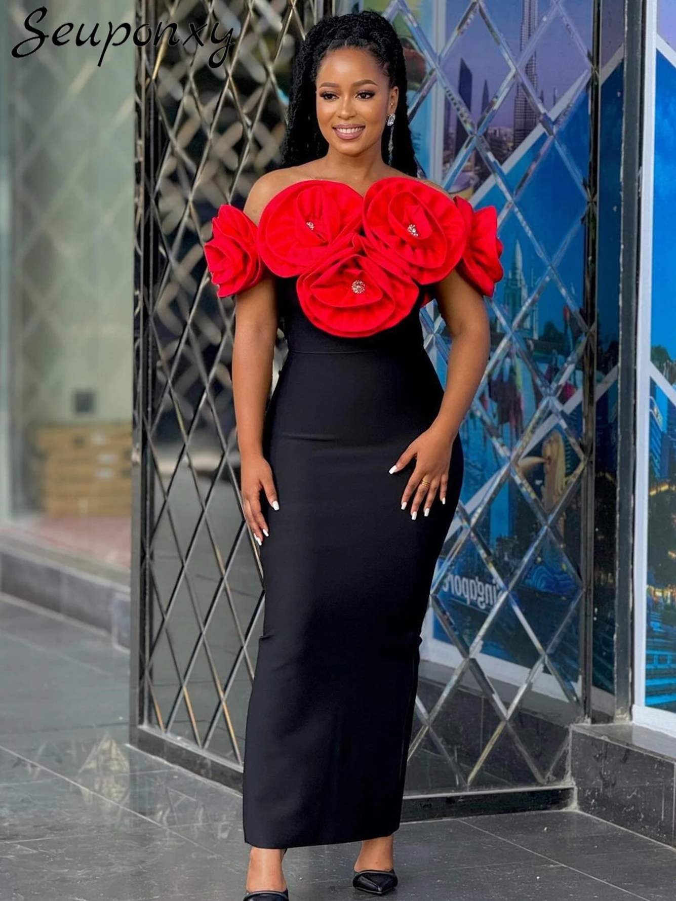 High Quality Women'S Sexy Off Shoulder Backless 3D Flower Diamond Crystal Bandage Maxi Dress 2024 Elegant Evening Party Vestidos
High Quality Women'S Sexy Off Shoulder Backless 3D Flower Diamond Crystal Bandage Maxi Dress 2024 Elegant Evening Party Vestidos