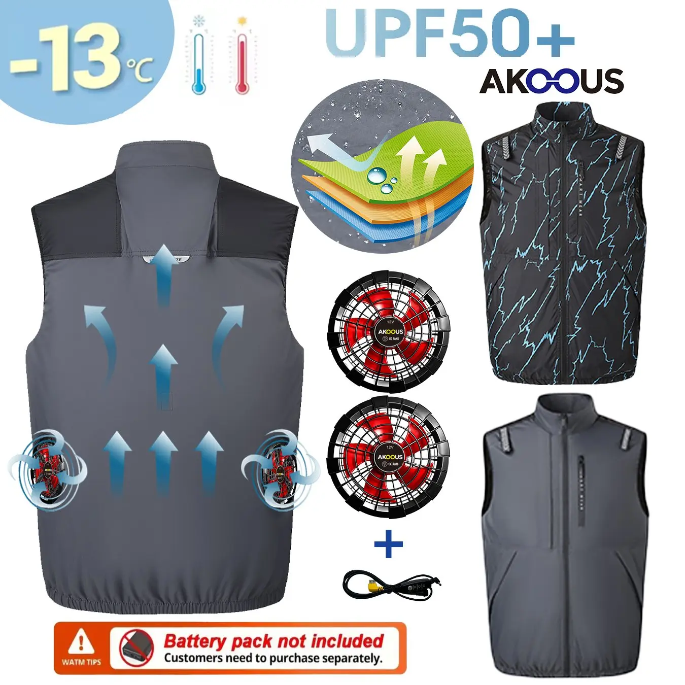 Summer Air Conditioning Clothes 12V/5V USB Cooling Fan Jacket Breathable Short Sleeve Cooling Coat Outdoor Fishing Cycling Hikin
Summer Air Conditioning Clothes 12V/5V USB Cooling Fan Jacket Breathable Short Sleeve Cooling Coat Outdoor Fishing Cycling Hikin