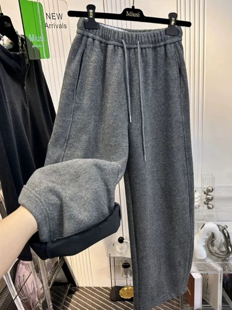 Thiened Fce Wide Leg Pants Women Winter Korean Sle Loose High Waist Cotton Blend Warm Casual Trousers Knife
Thiened Fce Wide Leg Pants Women Winter Korean Sle Loose High Waist Cotton Blend Warm Casual Trousers Knife