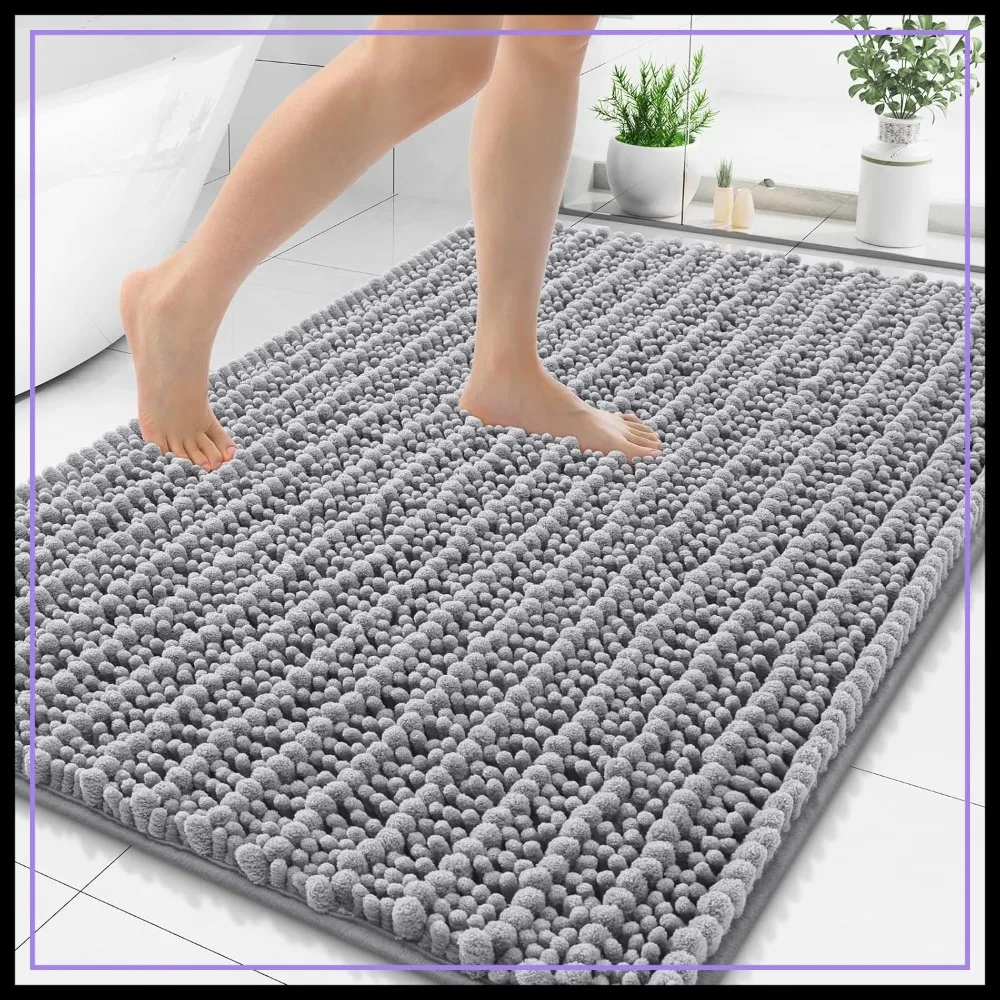 Extra Soft Absorbent Chenille Bath Rugs 48x32, Non Slip Rubber Backing, Machine Washable Quick Dry Bath Mat for Bathroom Floor, Tub, Shower
Extra Soft Absorbent Chenille Bath Rugs 48x32, Non Slip Rubber Backing, Machine Washable Quick Dry Bath Mat for Bathroom Floor, Tub, Shower