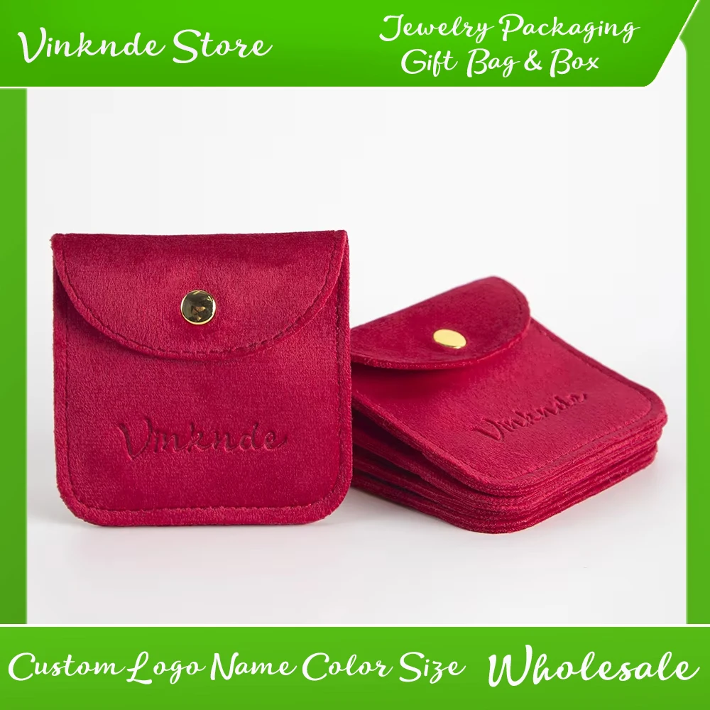 Custom Logo New Velvet Jewelry Bag Snap Button Wedding Earrings Ring Bracelet Necklace Storage Packaging Flap Pouch Organization
Custom Logo New Velvet Jewelry Bag Snap Button Wedding Earrings Ring Bracelet Necklace Storage Packaging Flap Pouch Organization