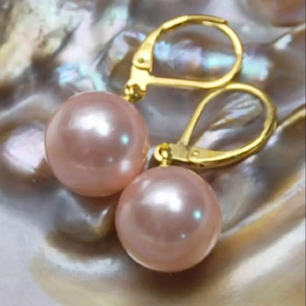AAA 16mm Natural Australian South Sea Pink Shell Pearl Earrings 14k Gold Freeshippings Items
AAA 16mm Natural Australian South Sea Pink Shell Pearl Earrings 14k Gold Freeshippings Items