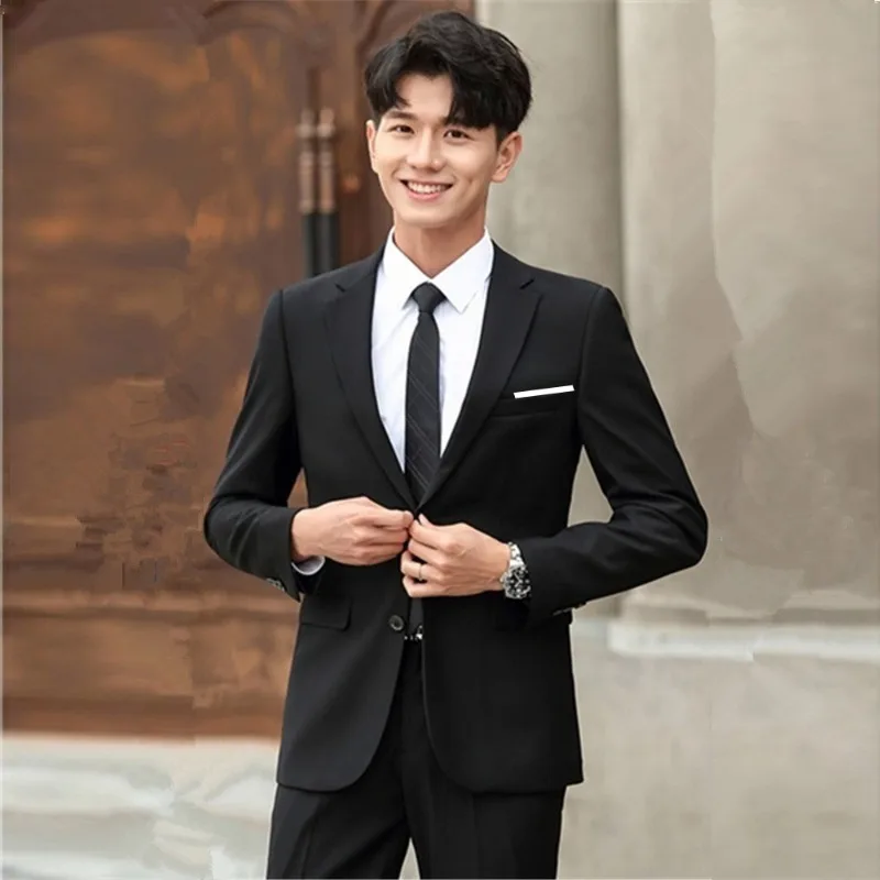 Men's 2-Piece Slim Fit Suit Set, British Style Single Breasted Blazer with Vest & Pants, Formal Wedding Banquet Business Suit
Men's 2-Piece Slim Fit Suit Set, British Style Single Breasted Blazer with Vest & Pants, Formal Wedding Banquet Business Suit