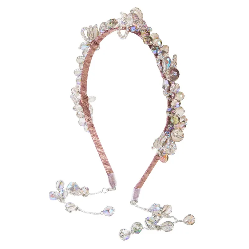 Sweet crystal, pendant headband temperament high-end sense light luxury removable summer bridal hair accessories 
Sweet crystal, pendant headband temperament high-end sense light luxury removable summer bridal hair accessories