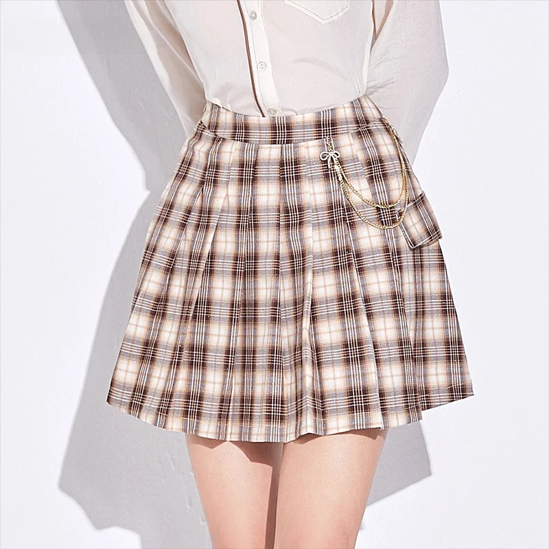 Dailanzhi Spring New High Waist A-Line Plaid Skirt Sweet JK Sle Commute Ele ort Skirt Folded Design Other Material 00%
Dailanzhi Spring New High Waist A-Line Plaid Skirt Sweet JK Sle Commute Ele ort Skirt Folded Design Other Material 00%