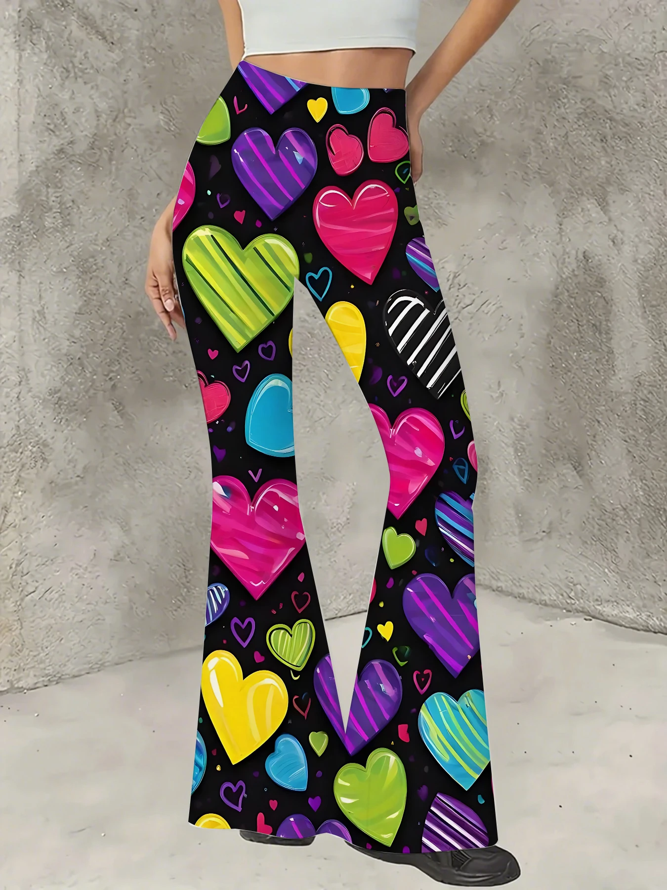 Women's Print Flare Pants Casual High Waist Knit Bell Bottom Trousers Boho
Women's Print Flare Pants Casual High Waist Knit Bell Bottom Trousers Boho