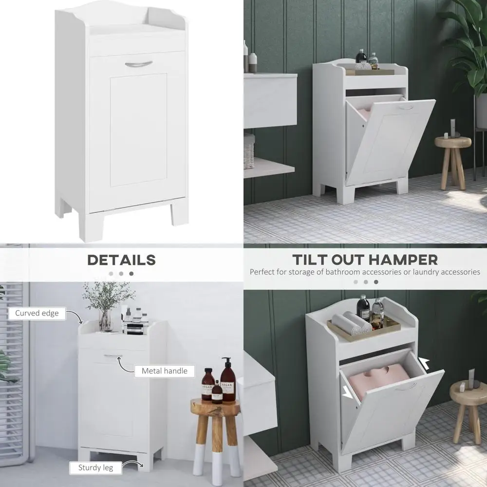 Free Standing Laundry Hamper Organizer, Tilt Out Design, White Bathroom Storage Cabinet for Home Use
Free Standing Laundry Hamper Organizer, Tilt Out Design, White Bathroom Storage Cabinet for Home Use