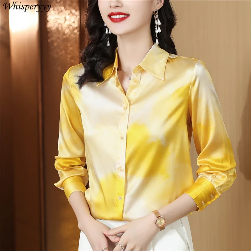 Women's Printed Shirt Long Sleeve Loose Tops Spring Autumn New Turn-down Collar Casual Chemise Femme Single-breasted Blouse
Women's Printed Shirt Long Sleeve Loose Tops Spring Autumn New Turn-down Collar Casual Chemise Femme Single-breasted Blouse