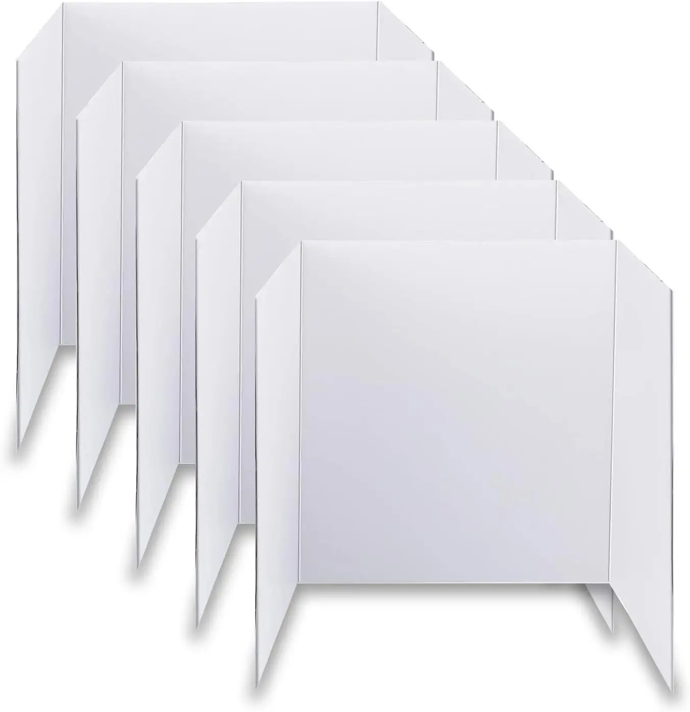 Trifold Poster Board 24x16 Inch 5-Pack White Corrugated for Science Fair School Project Display
Trifold Poster Board 24x16 Inch 5-Pack White Corrugated for Science Fair School Project Display