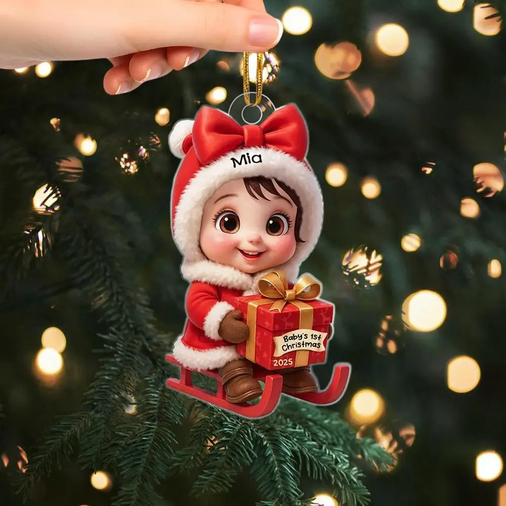 Персонализированные рождественские украшения для малышей в 2026 году, акриловая подвеска в виде рождественской елки с именем ребенка, новогодние подарки, декор для вечеринки
Персонализированные рождественские украшения для малышей в 2026 году, акриловая подвеска в виде рождественской елки с именем ребенка, новогодние подарки, декор для вечеринки