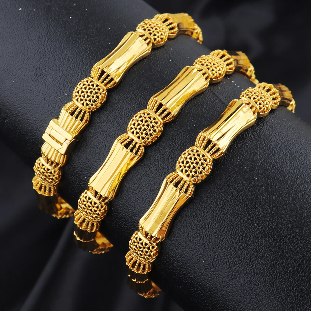 Women Charm Bracelet 24K Gold Color Dubai Flower Bangle Jewelry for Women Middle East Wedding Bridal Bracelets Jewelry
Women Charm Bracelet 24K Gold Color Dubai Flower Bangle Jewelry for Women Middle East Wedding Bridal Bracelets Jewelry