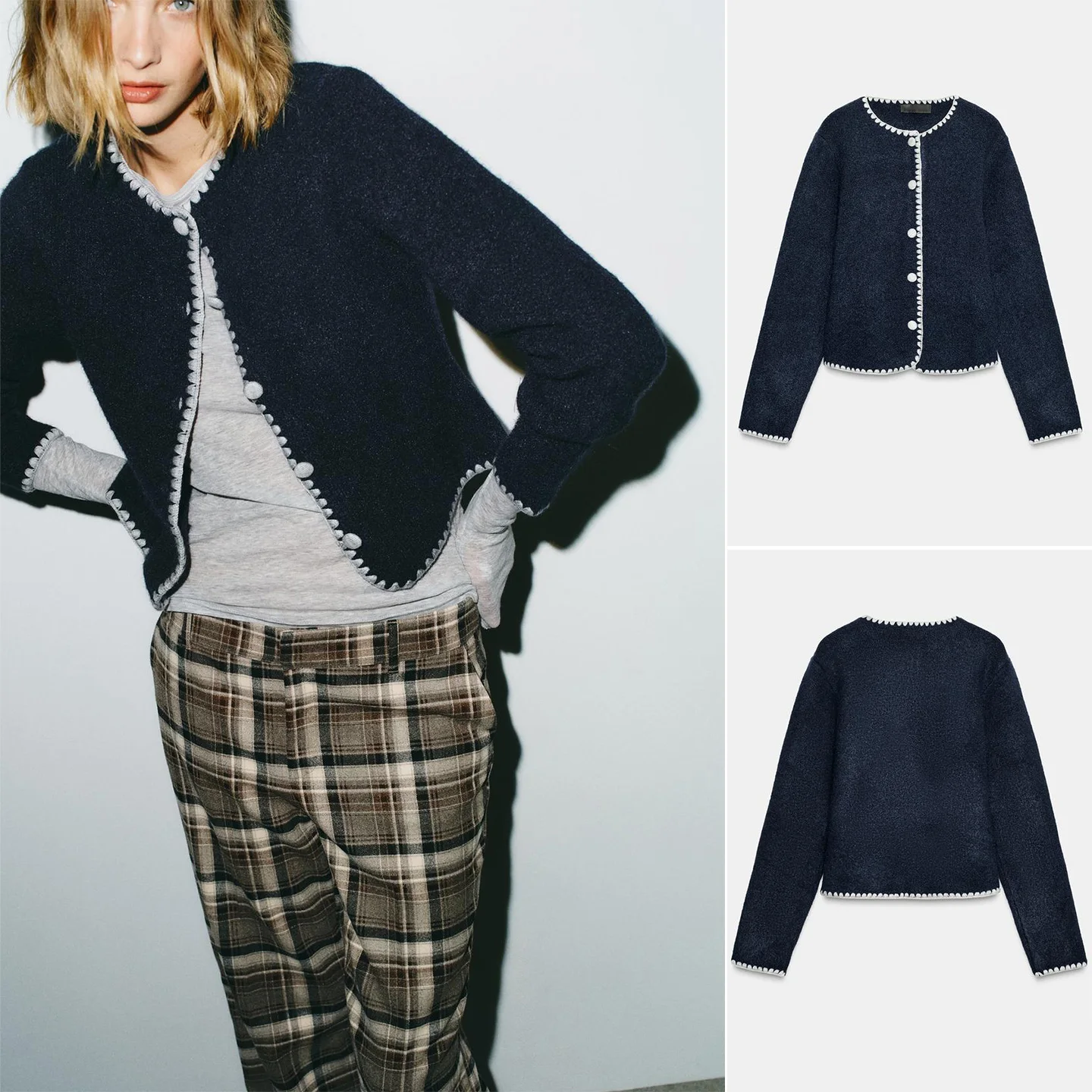 Autumn Winter New Arrival Women's Lazy Sle Single Button round Ne Long Sve Color Blo Embroidered Knitted Jaet
Autumn Winter New Arrival Women's Lazy Sle Single Button round Ne Long Sve Color Blo Embroidered Knitted Jaet