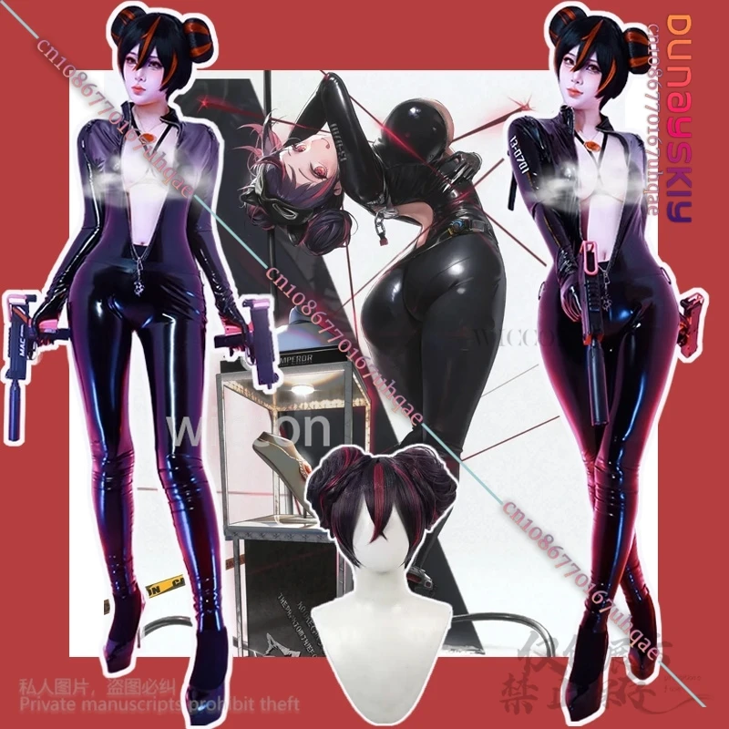 Anime NIKKE The Goddess Of Victory Cosplay Quency Costume Sexy Jumpsuit Black PU Leather Fox Mask Wig For Girls Woman Customized
Anime NIKKE The Goddess Of Victory Cosplay Quency Costume Sexy Jumpsuit Black PU Leather Fox Mask Wig For Girls Woman Customized