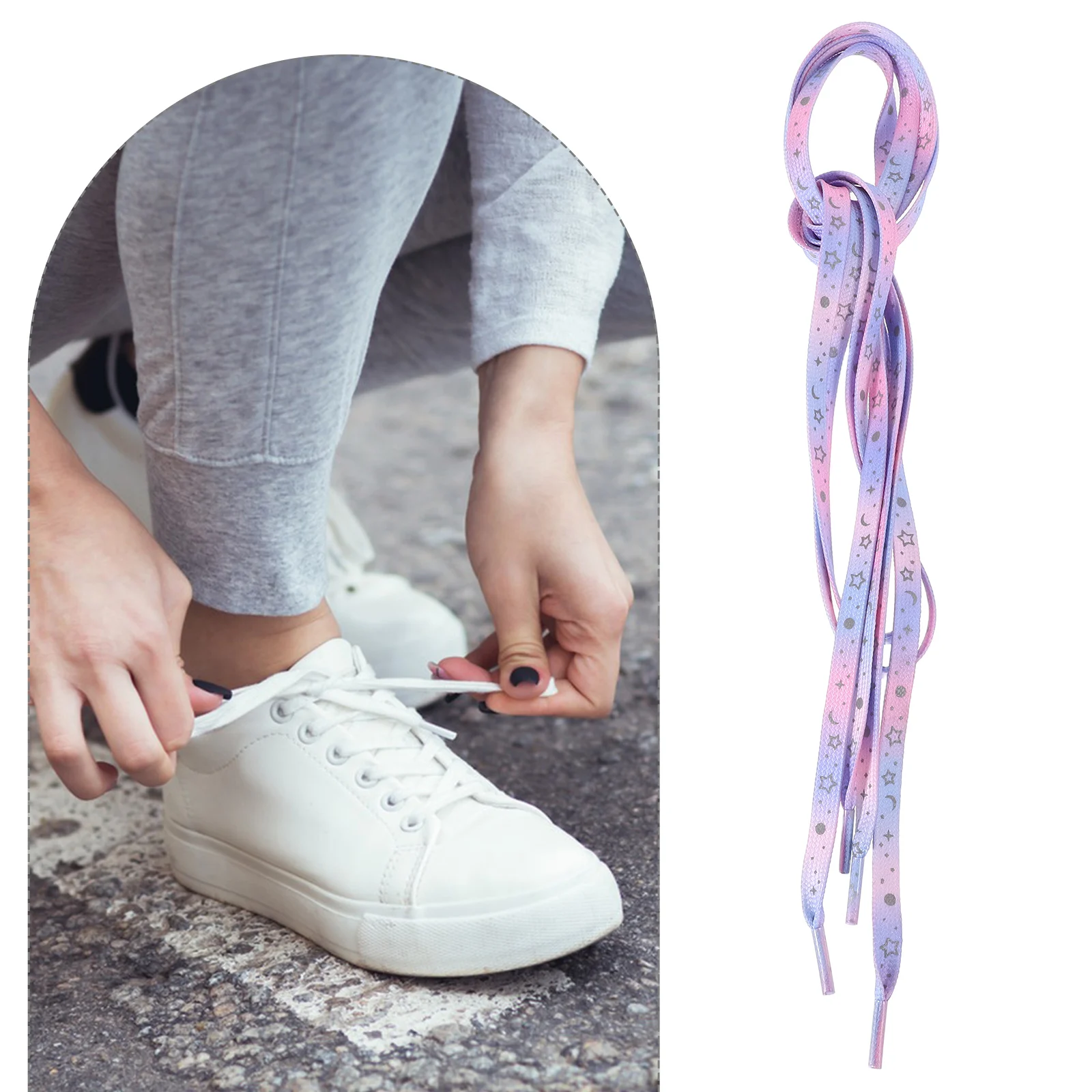 Reflective Gradient Elastic Shoe Laces Colorful Canvas Laces for Sneakers Fashion Night Safety Glow Trendy Accessories
Reflective Gradient Elastic Shoe Laces Colorful Canvas Laces for Sneakers Fashion Night Safety Glow Trendy Accessories