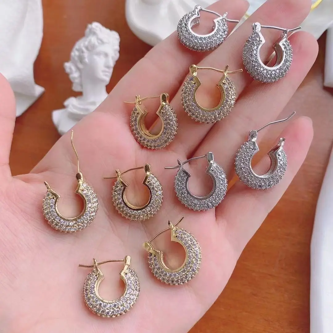 5Pairs, CZ Pave Geometric Hoop Earrings For Women Round Shape Gold Silver Color Metal Pendientes Mujer 2022 Jewelry
5Pairs, CZ Pave Geometric Hoop Earrings For Women Round Shape Gold Silver Color Metal Pendientes Mujer 2022 Jewelry
