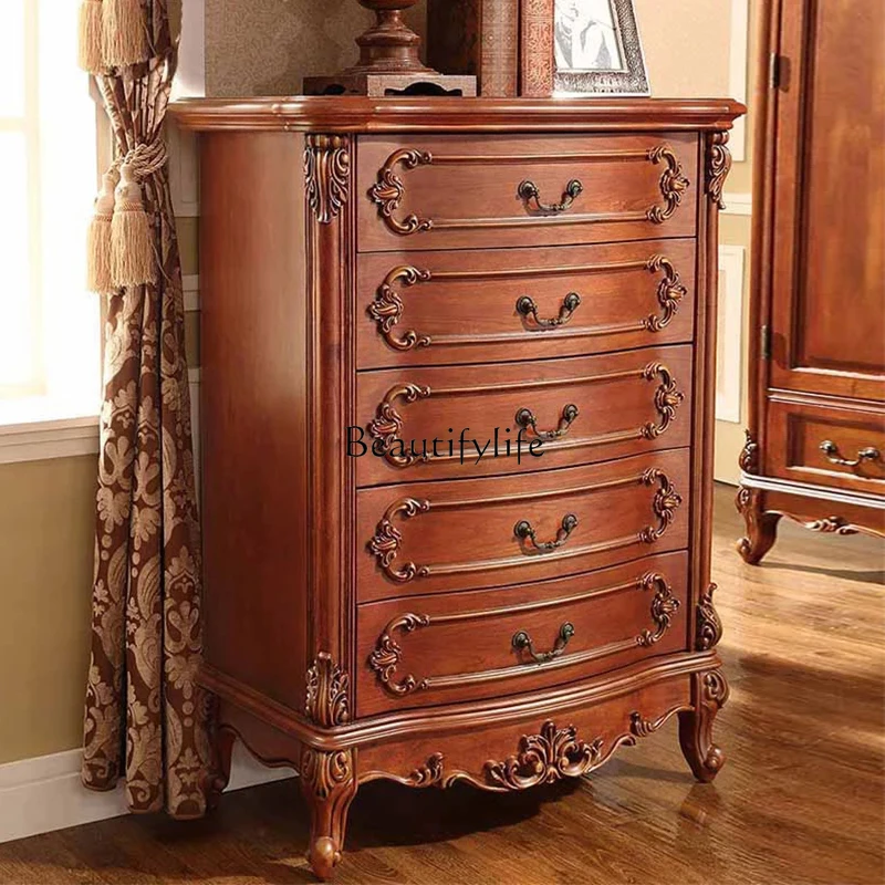 *American solid wood chest of drawers, bedroom large capacity storage cabinet, living room locker 
*American solid wood chest of drawers, bedroom large capacity storage cabinet, living room locker