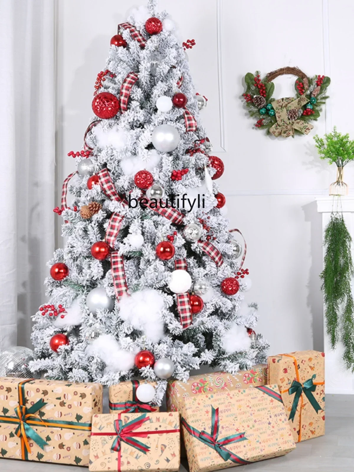 YH New 1.5m PE Christmas tree Nordic 1.8m white flocking scene decoration luminous and environmentally friendly
YH New 1.5m PE Christmas tree Nordic 1.8m white flocking scene decoration luminous and environmentally friendly