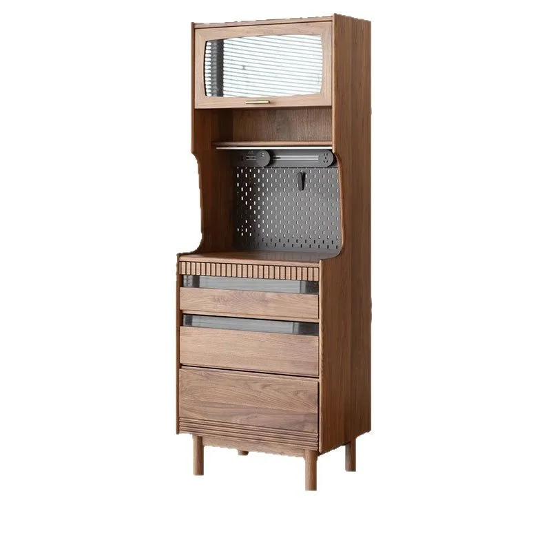 Nordic solid wood black walnut dining side cabinet modern simple Japanese kitchen against the wall
Nordic solid wood black walnut dining side cabinet modern simple Japanese kitchen against the wall