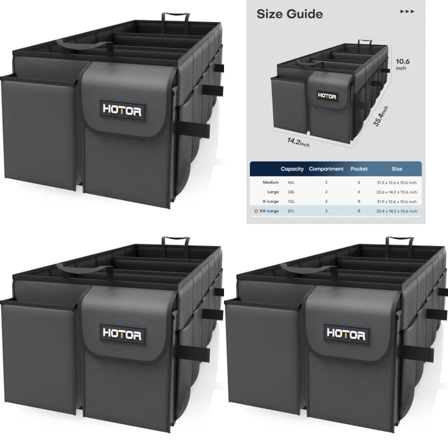 Trunk Organizer for Car - Car Organizer, Foldable Trunk organizer for SUVs Sedans, Sturdy Organization for Car Accessories, Too
Trunk Organizer for Car - Car Organizer, Foldable Trunk organizer for SUVs Sedans, Sturdy Organization for Car Accessories, Too