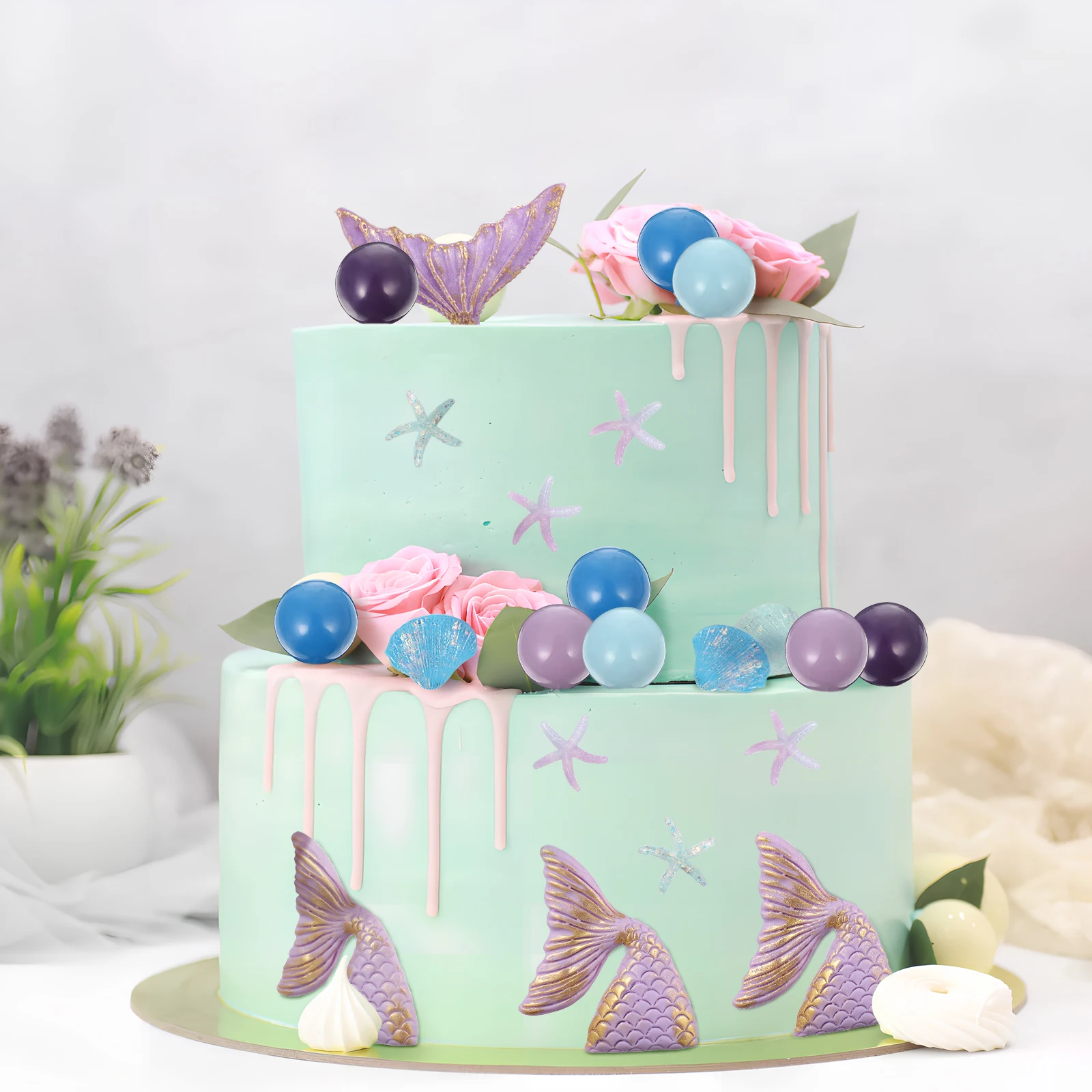 1 set Mermaid Cake Decorations Balloon Cupcake Picks Sea Themed Birthday Party Decorative Toppers Unique Girls Mother Decoration
1 set Mermaid Cake Decorations Balloon Cupcake Picks Sea Themed Birthday Party Decorative Toppers Unique Girls Mother Decoration