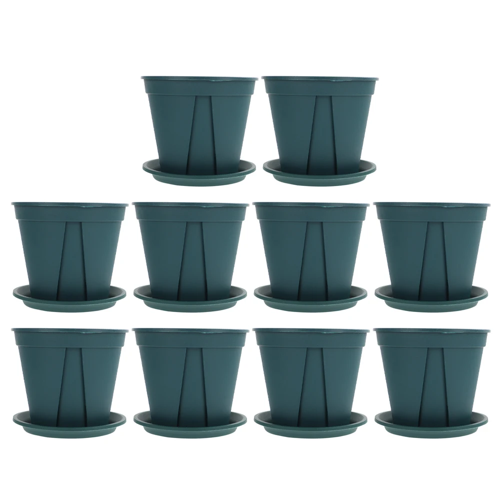 10 Sets Root Control Pots 14CM Inner Diameter Dark Green Thickened Plastic Flower Pots with Drainage Holes for Roses Plants Home
10 Sets Root Control Pots 14CM Inner Diameter Dark Green Thickened Plastic Flower Pots with Drainage Holes for Roses Plants Home