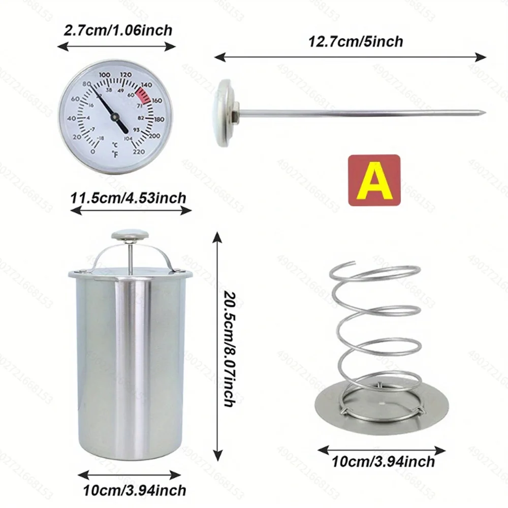 Steamed Meat Pot Stainless Steel Ham Press Maker Machine with Thermometer Steamed meat bucket Meat Poultry Kitchen Cooking Tools
Steamed Meat Pot Stainless Steel Ham Press Maker Machine with Thermometer Steamed meat bucket Meat Poultry Kitchen Cooking Tools