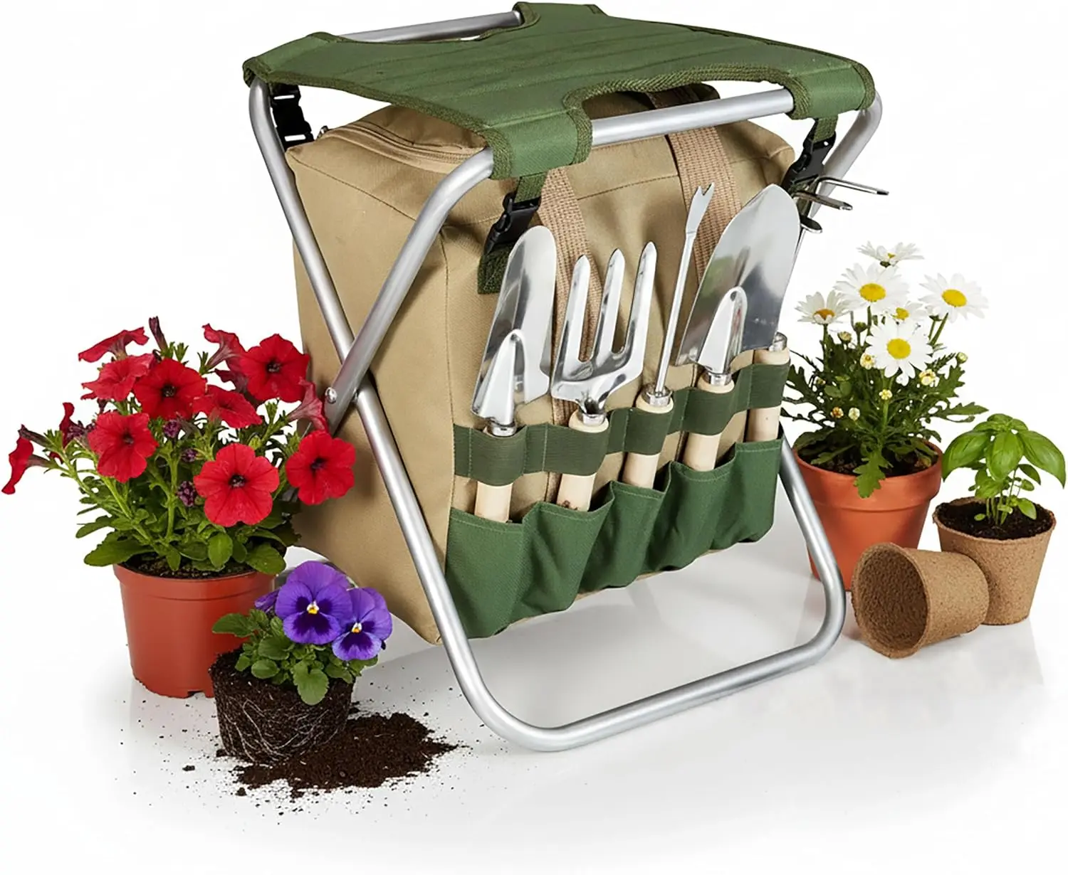 Garden Kneeler and Seat with Detachable Tote Organizer, Folding Gardening Bench Stool for Weeding & Yard Work, Portable Heavy
Garden Kneeler and Seat with Detachable Tote Organizer, Folding Gardening Bench Stool for Weeding & Yard Work, Portable Heavy