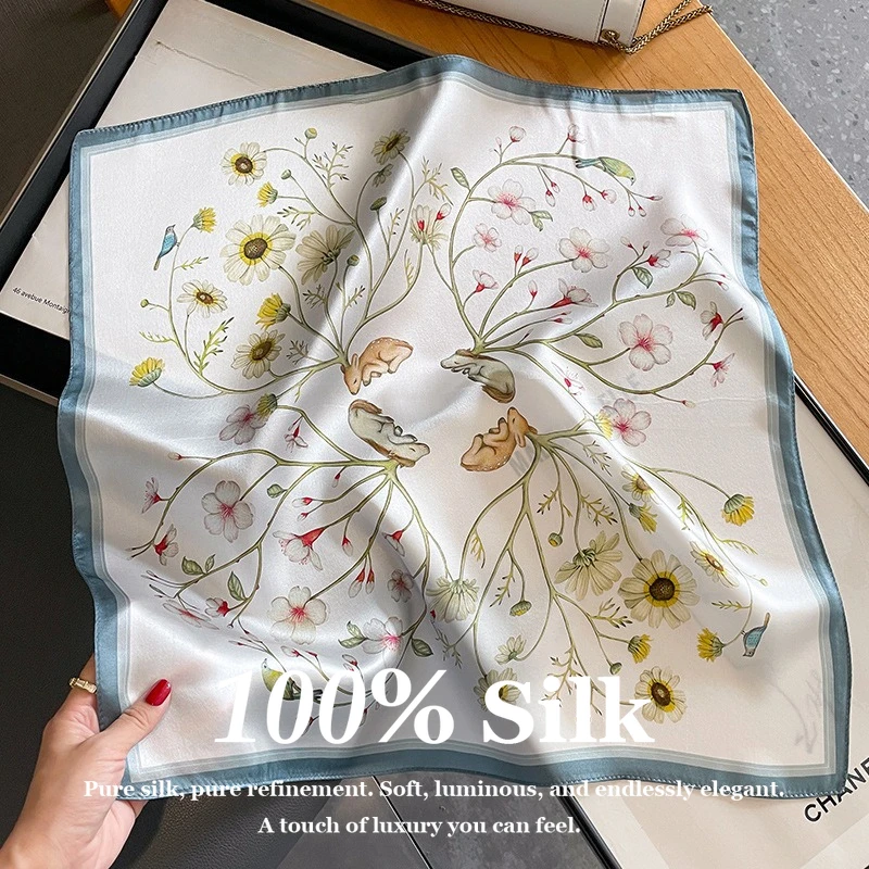 New 100% Real Silk Scarf 53cm Small Square Office Lady Lightweight Headband Silk Hair Scarf Square Silk Scarf Neck Scarf Bandana
New 100% Real Silk Scarf 53cm Small Square Office Lady Lightweight Headband Silk Hair Scarf Square Silk Scarf Neck Scarf Bandana
