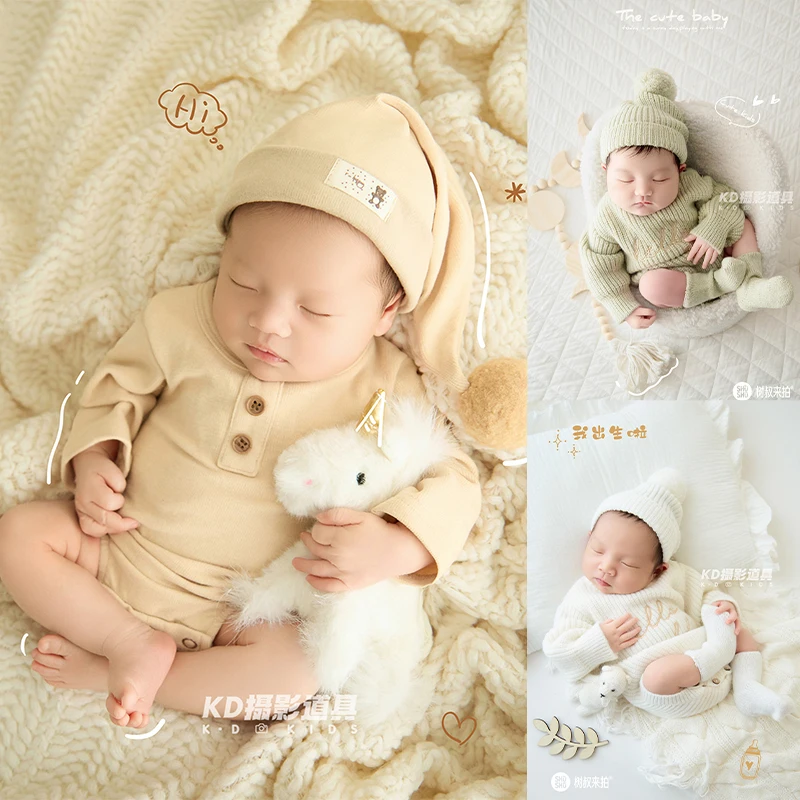 2026 Newborn Photography Outfit Knit Romper + Matching Pom-Pom Hat, Easy to Put On and Take Off, Studio Photoshoot Jumpsuit
2026 Newborn Photography Outfit Knit Romper + Matching Pom-Pom Hat, Easy to Put On and Take Off, Studio Photoshoot Jumpsuit