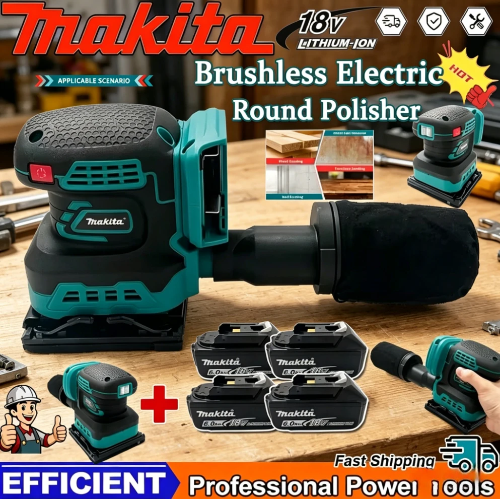 Makita 18V Random Orbit Sander Professional Lithium-Ion Polishing Machine Brushless Speed Control Tool
Makita 18V Random Orbit Sander Professional Lithium-Ion Polishing Machine Brushless Speed Control Tool