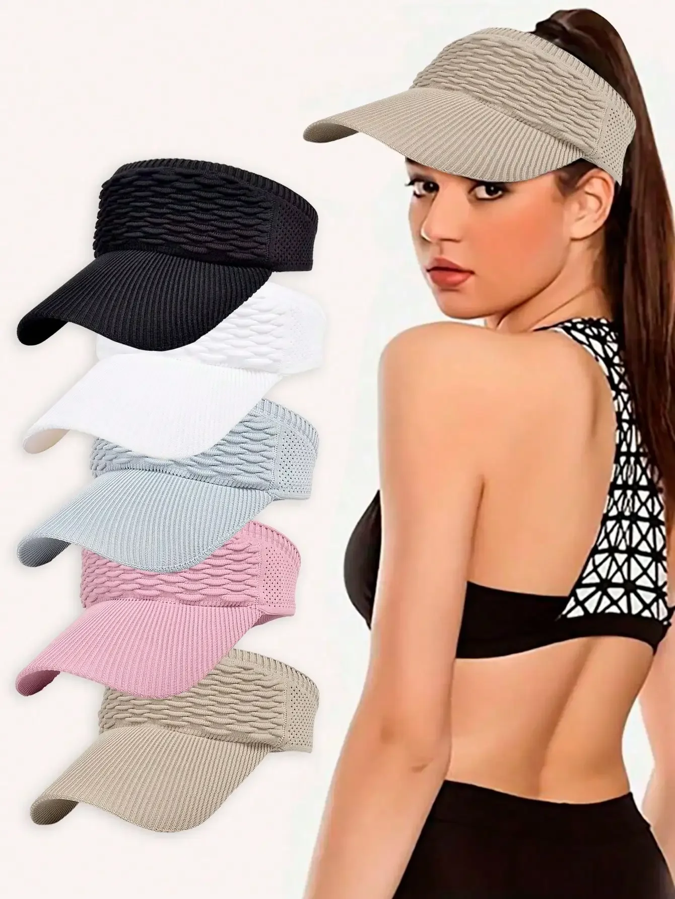 1pc Women Multi-Color Mountaineering Outdoor Sun Hat Visor Cap, Spring/Summer Outdoor Sports Brimless Sun Hat UV Protection
1pc Women Multi-Color Mountaineering Outdoor Sun Hat Visor Cap, Spring/Summer Outdoor Sports Brimless Sun Hat UV Protection
