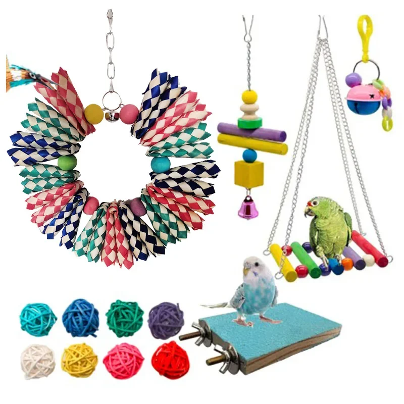 Parrot Bite Toy Bird Toy Vine Ball Scrub Springboard Swing 13 Piece Set Random Color Matching
Parrot Bite Toy Bird Toy Vine Ball Scrub Springboard Swing 13 Piece Set Random Color Matching