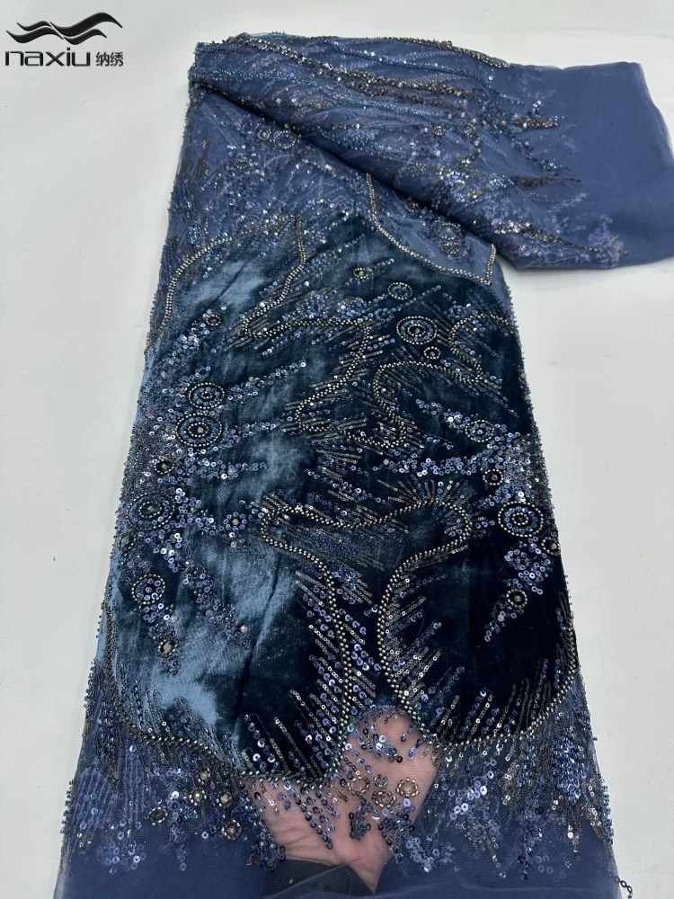 Madison Luxury African Velvet Beaded Sequins Lace Fabric 2026 Groom Embroidery Fabric French Ladies Evening Dress Sewing
Madison Luxury African Velvet Beaded Sequins Lace Fabric 2026 Groom Embroidery Fabric French Ladies Evening Dress Sewing