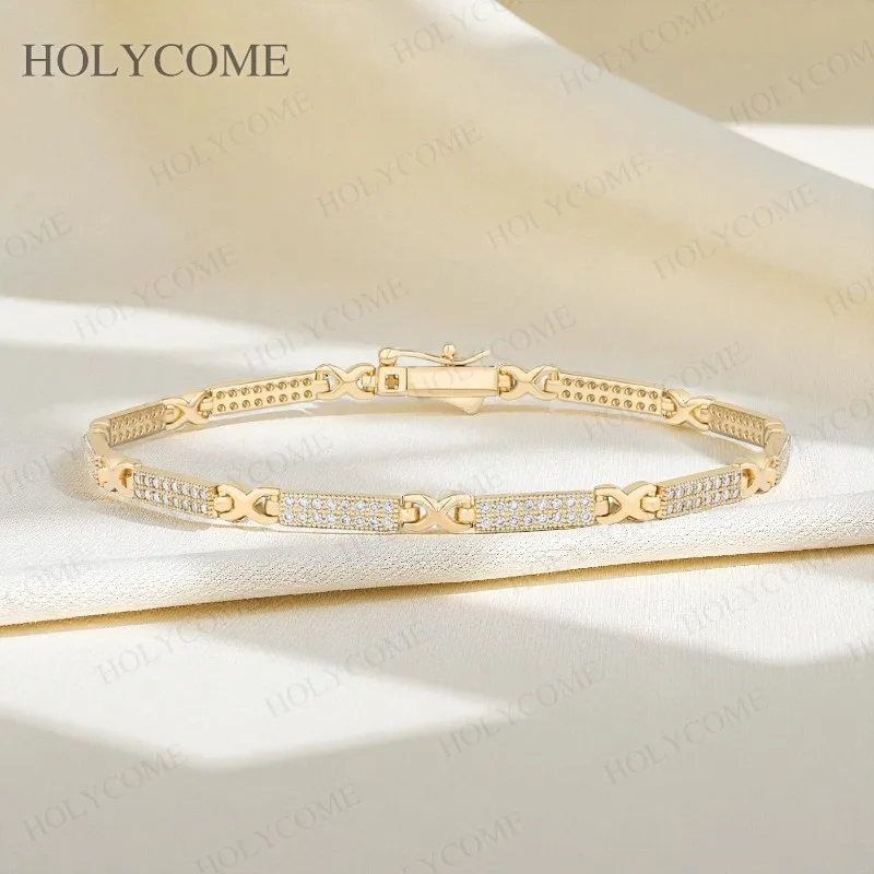 Luxury Moissanite Jewelry Double Row Tennis Bracelet Sparkling 925 Sterling Silver Bracelet for Christmas Party Jewelry Gifts
Luxury Moissanite Jewelry Double Row Tennis Bracelet Sparkling 925 Sterling Silver Bracelet for Christmas Party Jewelry Gifts