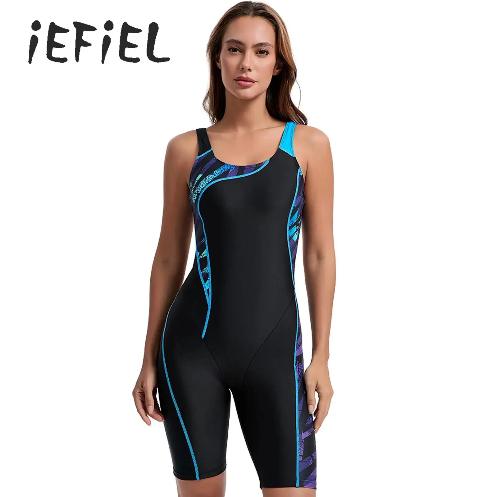 Women Athletic One Piece Swimsuit Swimwear Print Sleeveless Wireless Chest Pad Cutout Back Swim Surfing Bathing Suits Beachwear
Women Athletic One Piece Swimsuit Swimwear Print Sleeveless Wireless Chest Pad Cutout Back Swim Surfing Bathing Suits Beachwear