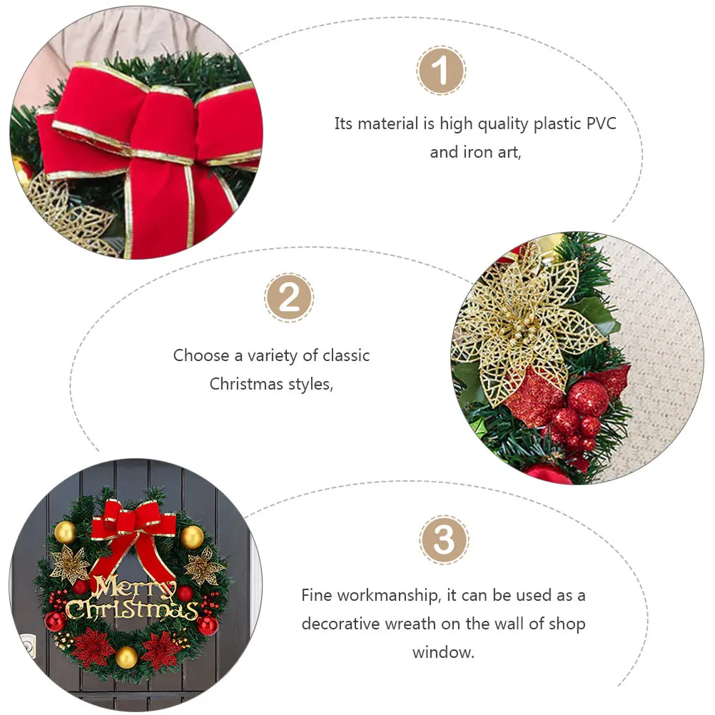 Christmas Wreath Holiday Garland with Lights Festive Door Decorations LED Wrought Iron
Christmas Wreath Holiday Garland with Lights Festive Door Decorations LED Wrought Iron