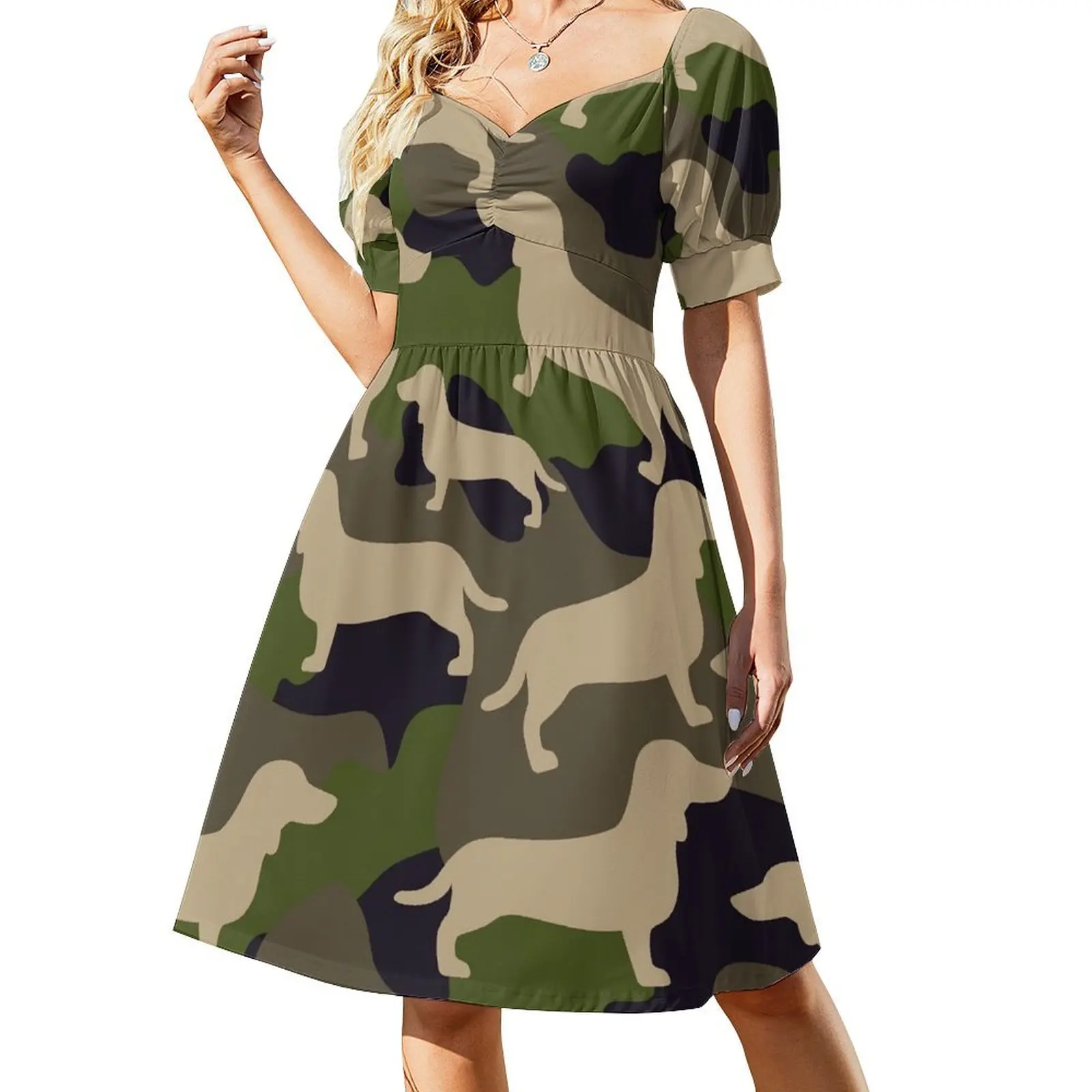 Dachshund Lovers Camo Camouflage Pattern Sleeveless Dress dress summer Bride dresses
Dachshund Lovers Camo Camouflage Pattern Sleeveless Dress dress summer Bride dresses
