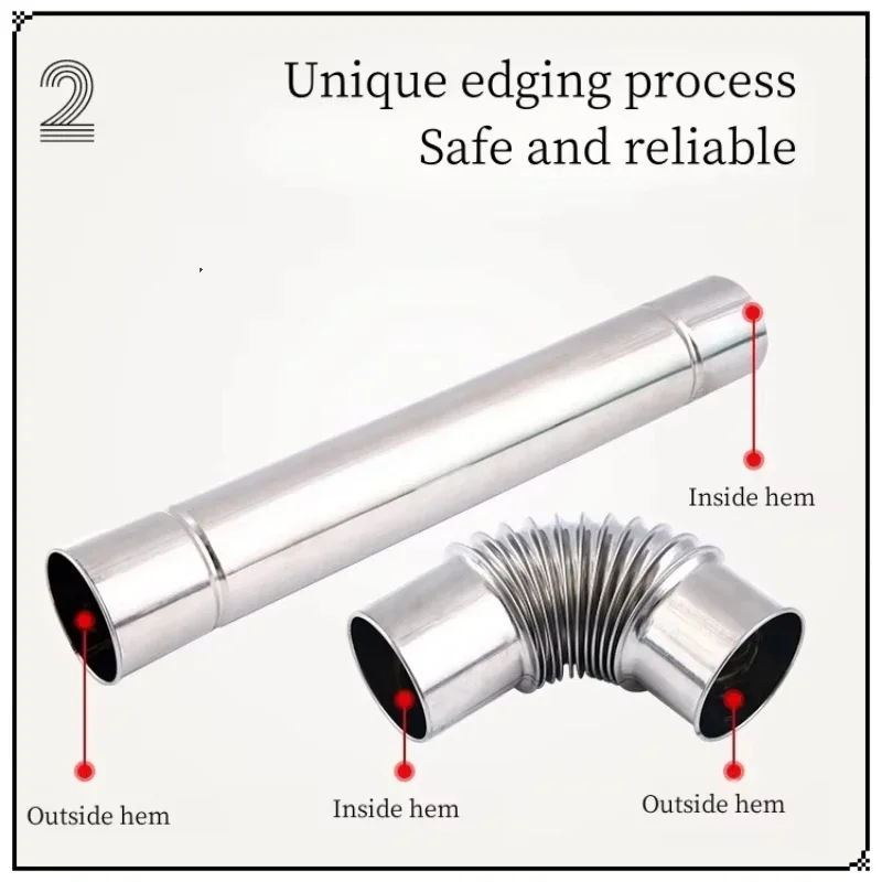 Outdoor Camping Stainless Steel Chimney Pipe Heating Windproof Pipe Chimney Smoke Vent Chimney
Outdoor Camping Stainless Steel Chimney Pipe Heating Windproof Pipe Chimney Smoke Vent Chimney