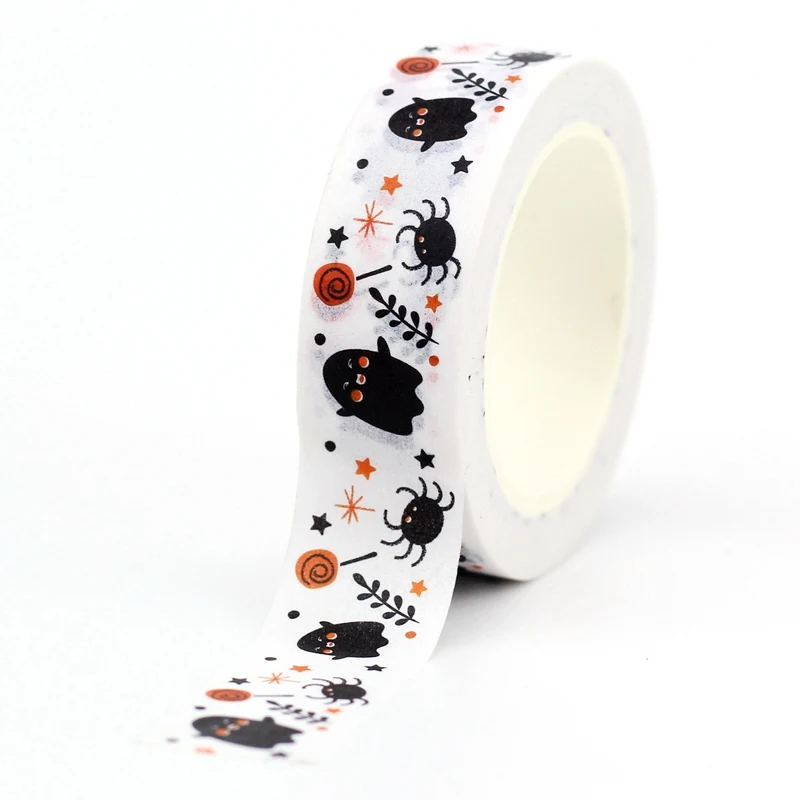 1PC. 10M Decorative Ghost Spider Orange Lollipop Halloween Washi Tape Journal Adhesive Masking Tape cute papeleria supplies 
1PC. 10M Decorative Ghost Spider Orange Lollipop Halloween Washi Tape Journal Adhesive Masking Tape cute papeleria supplies