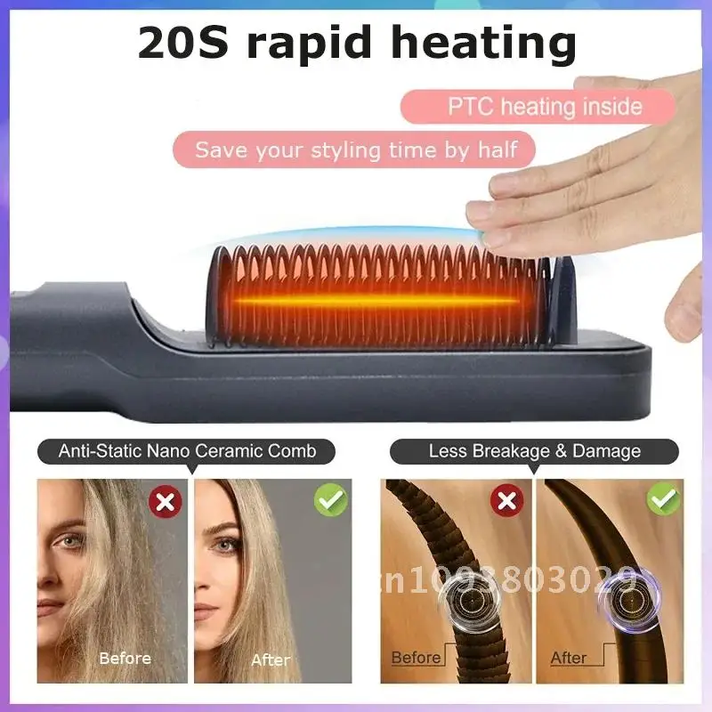 Electric Multifunctional Straight Hair Straightener Comb Straightening Negative Tool Hot Ion Anti-Scalding Styling Brush Comb
Electric Multifunctional Straight Hair Straightener Comb Straightening Negative Tool Hot Ion Anti-Scalding Styling Brush Comb