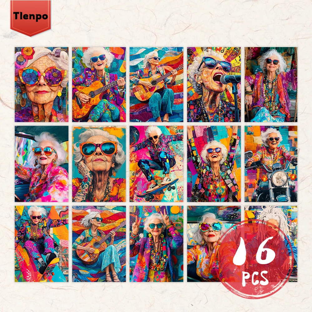 16pcs,Rock Grandma postcards,New Year gifts, Christmas gifts, living room decoration, bedroom decoration, high-quality cardstock
16pcs,Rock Grandma postcards,New Year gifts, Christmas gifts, living room decoration, bedroom decoration, high-quality cardstock