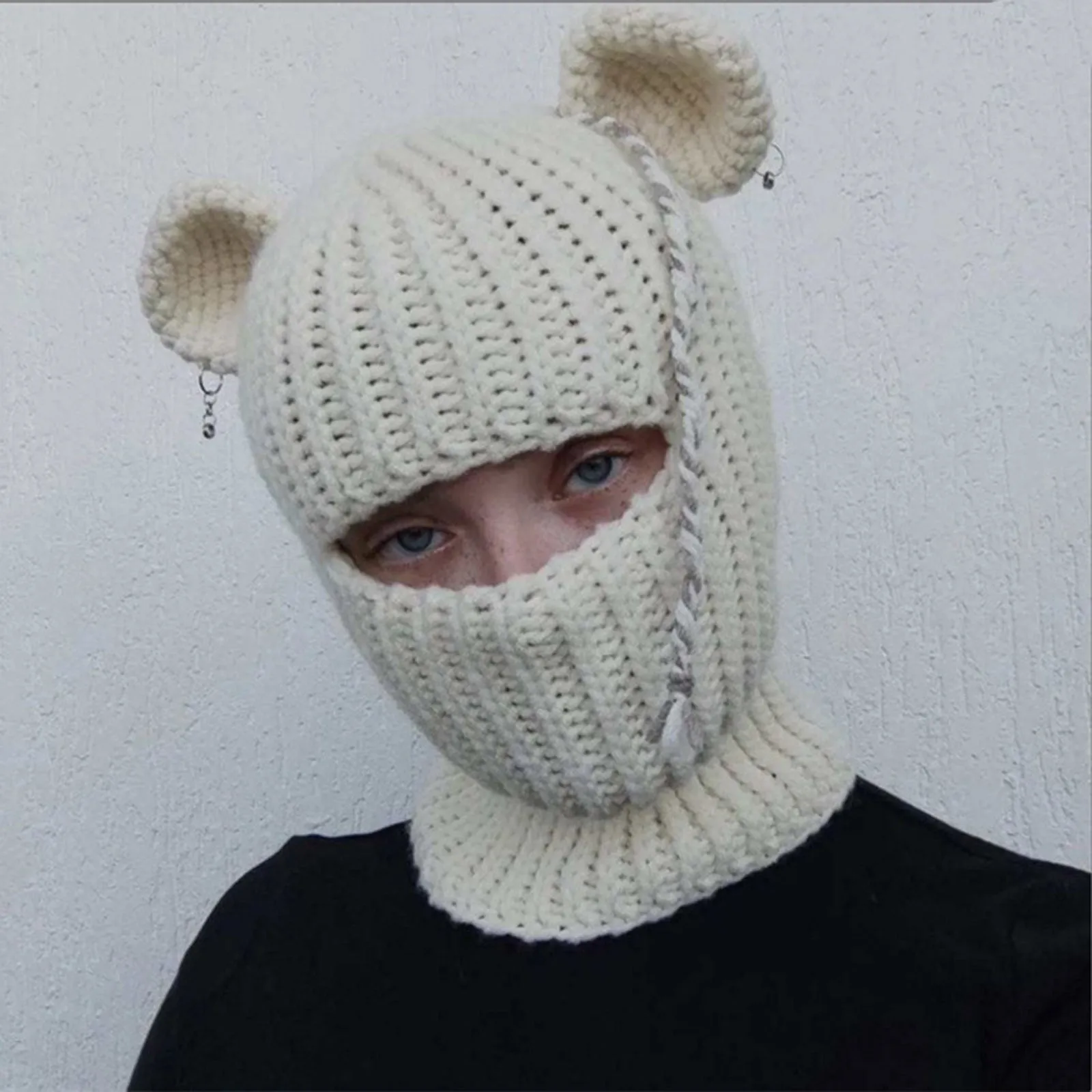 Rabbit Ear Balaclava Hat Women Autumn Winter Y2k Knitted Beanie Solid Color Full Face Cover Ski Mask Hat
Rabbit Ear Balaclava Hat Women Autumn Winter Y2k Knitted Beanie Solid Color Full Face Cover Ski Mask Hat