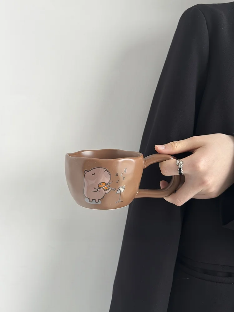 Healing Ceramic Brown Cup Cute Afternoon Tea Mug Retro Creative Gift for You And Your Friends High Quality Chinese Production
Healing Ceramic Brown Cup Cute Afternoon Tea Mug Retro Creative Gift for You And Your Friends High Quality Chinese Production