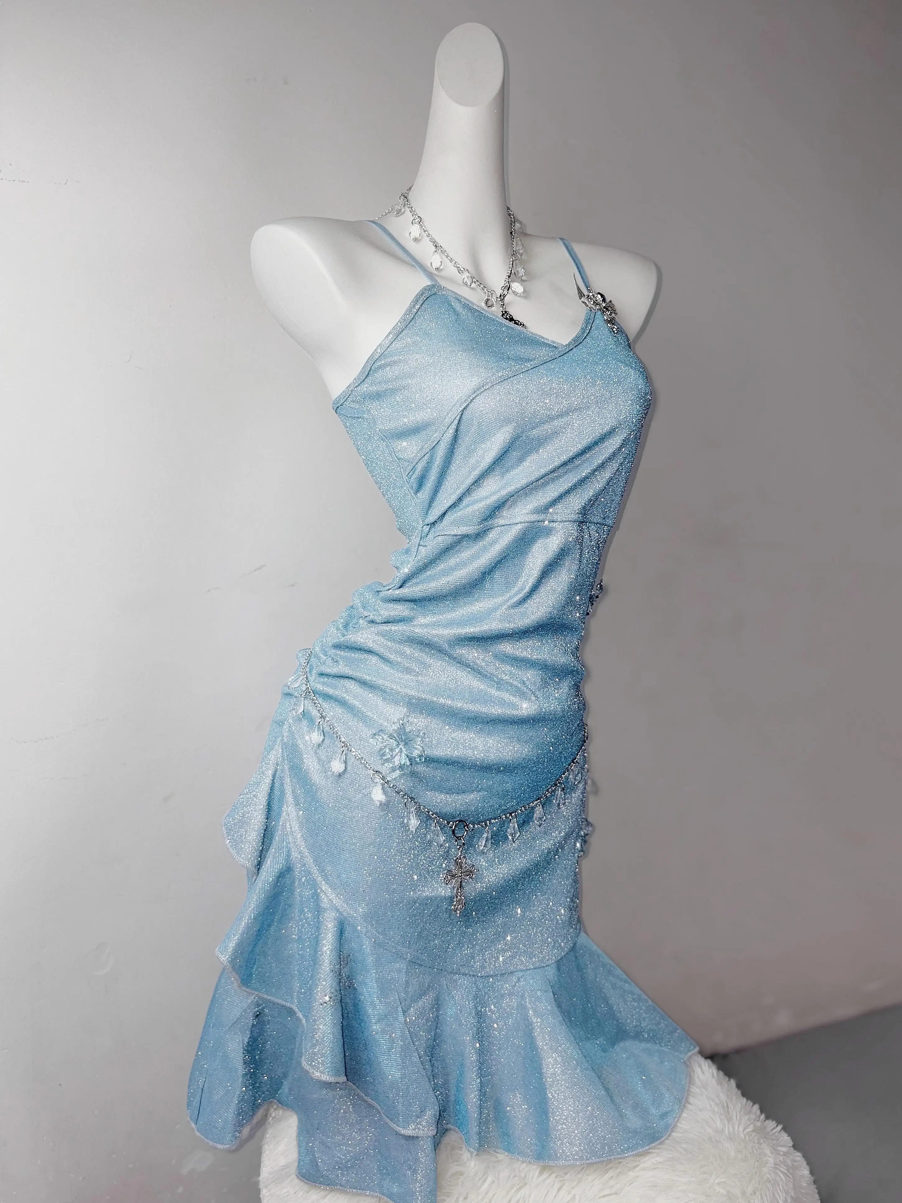 Niche Designer Style Handmade Blue Sexy Sheath Dress Small
Niche Designer Style Handmade Blue Sexy Sheath Dress Small